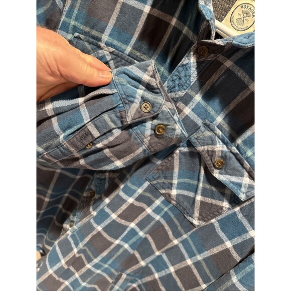 Voyager Shirt Mens Large Flannel Plaid Chore Barn Waffle Knit Thermal Shacket - Picture 5 of 16